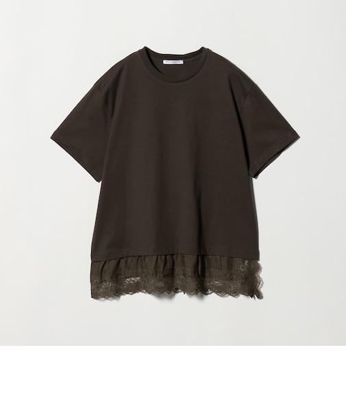レースドッキング ショートスリーブ Tシャツ