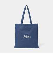 <NICE WEATHER>デニム シグネチャーロゴ トートバッグ