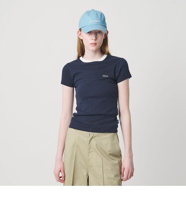 ＜NICE WEATHER＞ロゴ フィットTシャツ