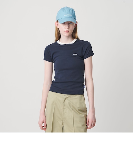 ＜NICE WEATHER＞ロゴ フィットTシャツ