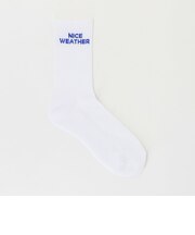 <NICE WEATHER>シグネチャーカラー ヨコロゴ ソックス