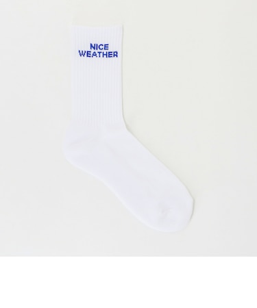 ＜NICE WEATHER＞シグネチャーカラー ヨコロゴ ソックス