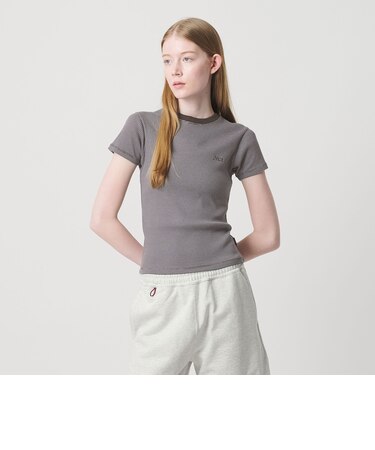 ＜NICE WEATHER＞ロゴ ボーダーフィット Tシャツ