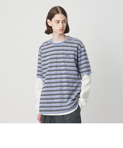 ＜NICE WEATHER＞マルチボーダー ショートスリーブ Tシャツ