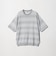 シアー オンブレ ボーダー クルーネック Tシャツ ウォッシャブル