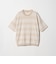 シアー オンブレ ボーダー クルーネック Tシャツ ウォッシャブル