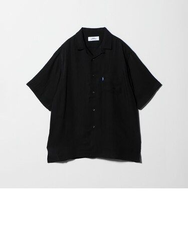 ＜NICE WEATHER＞サテン ショートスリーブシャツ