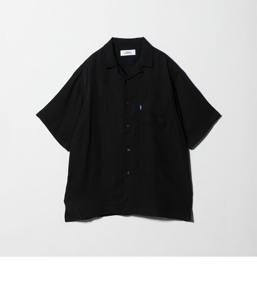 ＜NICE WEATHER＞サテン ショートスリーブシャツ