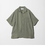 ＜NICE WEATHER＞サテン ショートスリーブシャツ