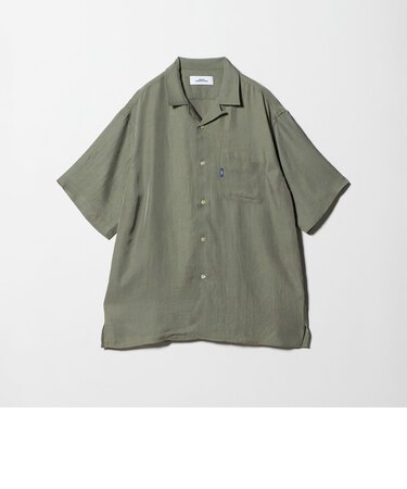 ＜NICE WEATHER＞サテン ショートスリーブシャツ