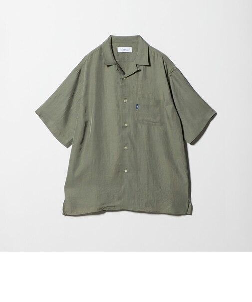 ＜NICE WEATHER＞サテン ショートスリーブシャツ