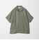 ＜NICE WEATHER＞サテン ショートスリーブシャツ