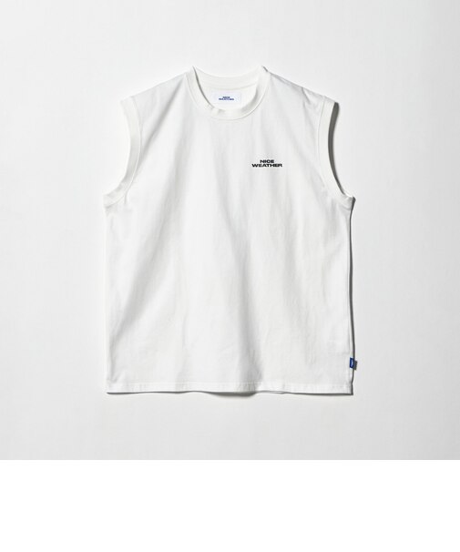 ＜NICE WEATHER＞ロゴ スリーブレスTシャツ