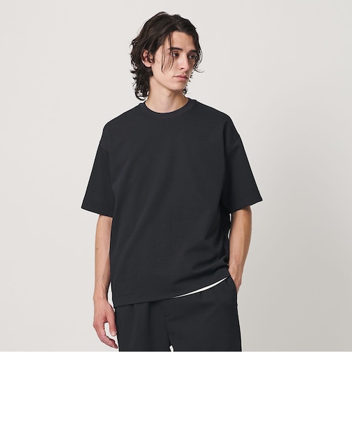 Air Dobby ワイドテーパード クルーネック Tシャツ ヨコストレッチ 吸水速乾 ウォッシャブル