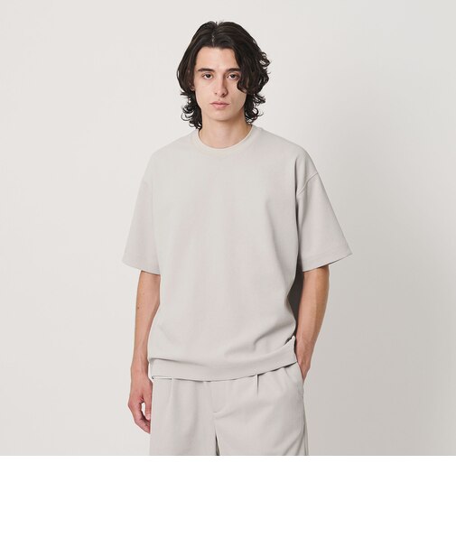 Air Dobby ワイドテーパード クルーネック Tシャツ ヨコストレッチ 吸水速乾 ウォッシャブル