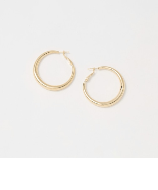 ボリューム ライン フープピアス