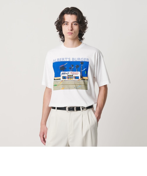 【別注】＜EIZIN SUZUKI＞ALBERT'S BURGER プリント Tシャツ