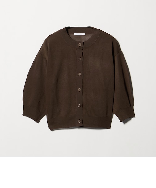 【WEB限定 Wardrobe DAILY MINIMAL】ハーフスリーブ シアーカーディガン ウォッシャブル