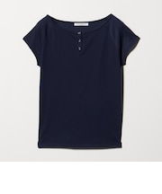 ポリエステルコットン ヘンリーネックTシャツ