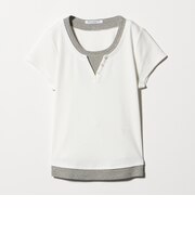 ヘンリーネック レイヤード Tシャツ