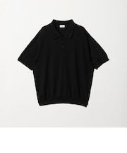 HI-LINE グロッシー ギザ 3B ニット ポロシャツ ウォッシャブル