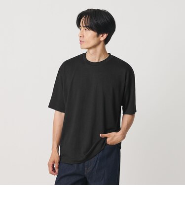 リネン テクスチャード クルーネック Tシャツ