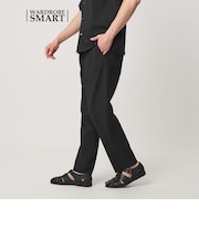 【WEB限定 WARDROBE SMART】サマーファンクション 1P ワイド スラックス【吸水速乾】
