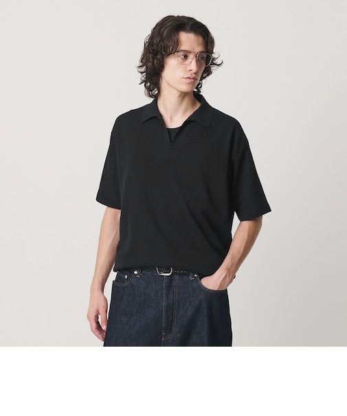 KNITEE リネンブレンド ミラノ スキッパー ニット Tシャツ ウォッシャブル