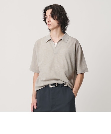 KNITEE リネンブレンド メリノ スキッパー ニット Tシャツ ウォッシャブル