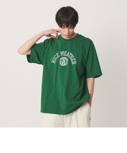 ＜NICE WEATHER＞ロゴプリント Tシャツ