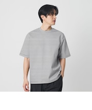 クール デオドラント クルーネック ボーダー Tシャツ 接触冷感 抗菌防臭