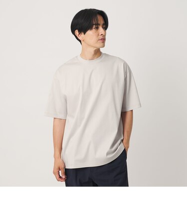 クール デオドラント クルーネック ボーダー Tシャツ 接触冷感 抗菌防臭
