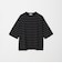 コットンポリエステル ボーダー ハーフスリーブTシャツ