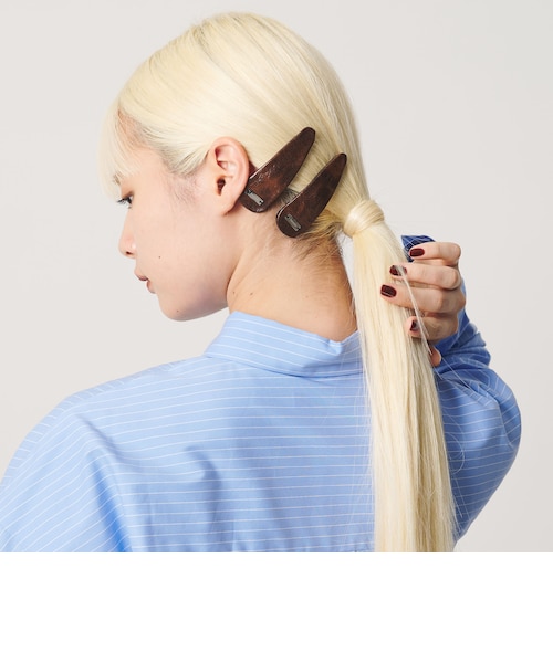 heyep＞レザーライク ヘアクリップ/2P｜ビューティー＆ユース