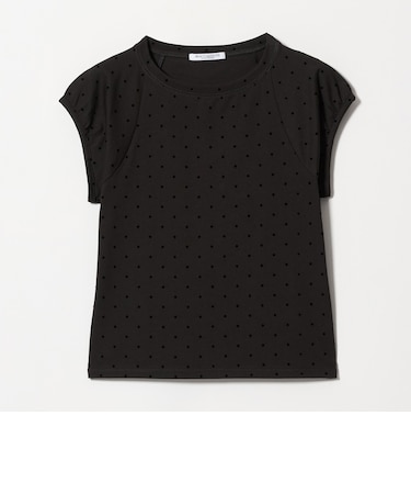 コットン ドットプリント Tシャツ