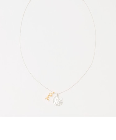 ＜LAPUIS＞MIX Oui コイン ネックレス