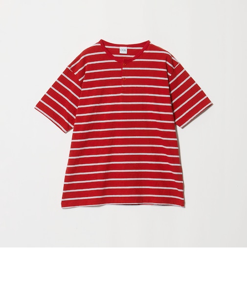 <CGS.>マルチ ボーダー ヘンリーネック Tシャツ