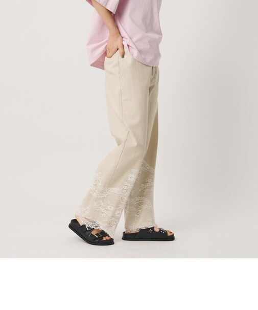 【別注】＜calm Line＞レース ワイドパンツ