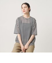 コットンポリエステル シアーボーダー Tシャツ