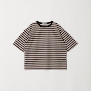 コットンポリエステル シアーボーダー Tシャツ