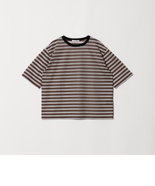 コットンポリエステル シアーボーダー Tシャツ