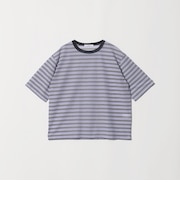 コットンポリエステル シアーボーダー Tシャツ