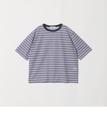 コットンポリエステル シアーボーダー Tシャツ