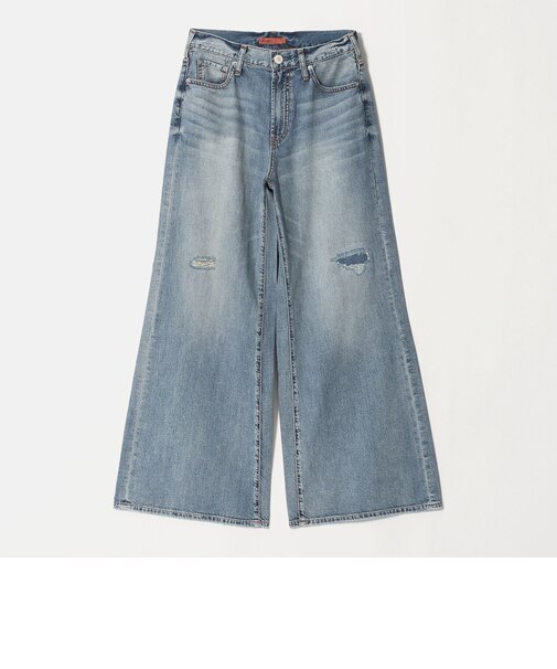 【別注】<NEEDBY heritage>ワイドフレア デニムパンツ/コバルト