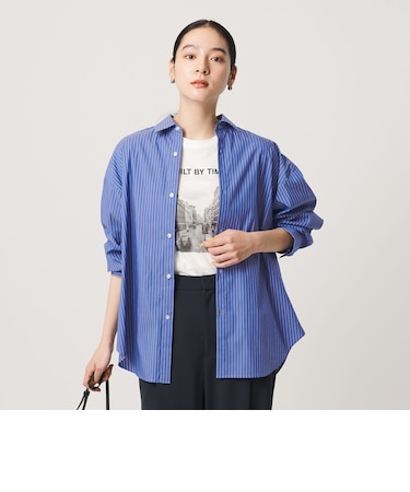 【WEB限定】ストライプ レギュラーカラー シャツ