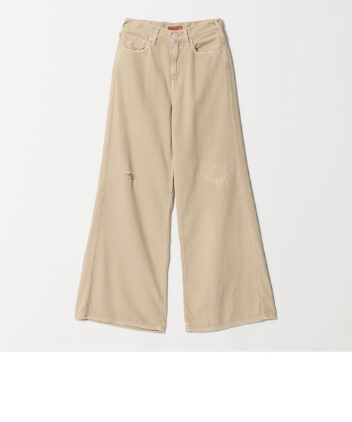 【別注】＜NEEDBY heritage＞ワイドフレア デニムパンツ/ベージュ