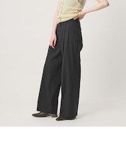 ポリエステルブレンド 2タック タブワイドパンツ ウォッシャブル 防シワ