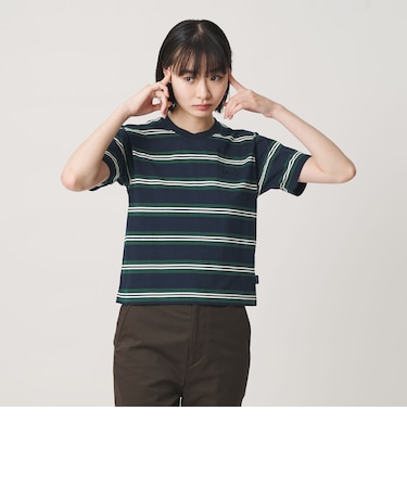＜NICE WEATHER＞ボーダーショートスリーブ Tシャツ