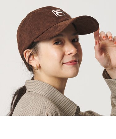 【別注】<FILA>スエードライク ロゴ キャップ