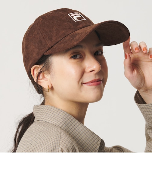 【別注】<FILA>スエードライク ロゴ キャップ
